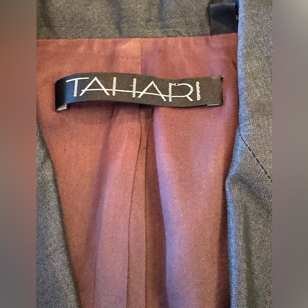 Vintage TAHARI Charcoal Gray Blazer - Picture 6 of 6